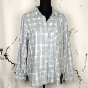 Old Navy Gray Plaid Button Down